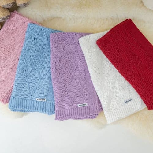 Manta Bebê Tricot Saída de Maternidade Quentinha Cobertor Menina Menino Recém Nascido