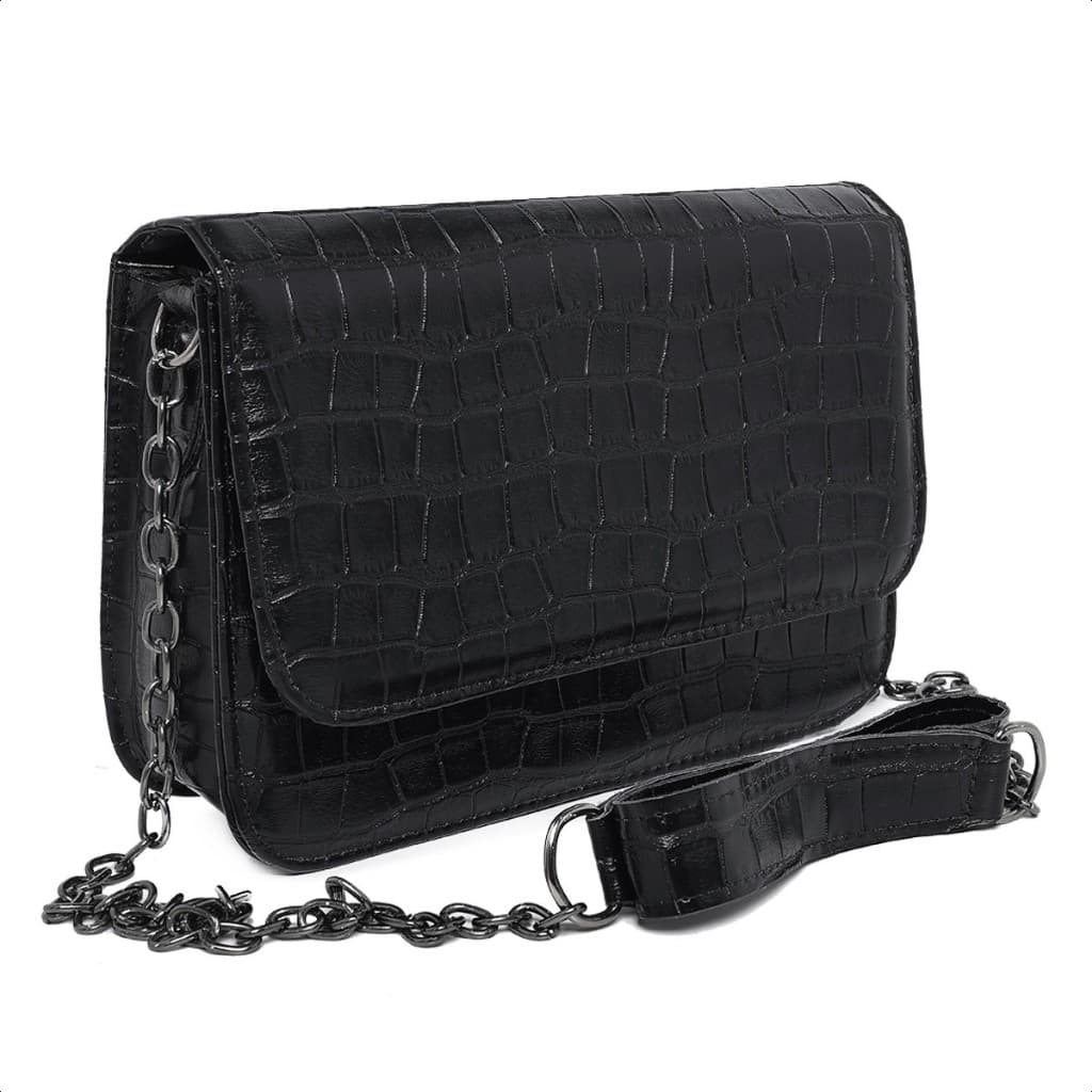 Bolsa Feminina Pequena Transversal de lado Alça de corrente