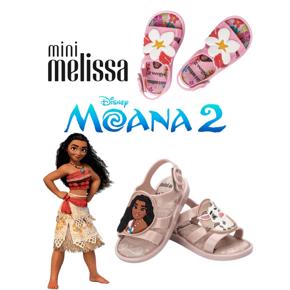 Sandália Moana 2 Mini Melissa Colorland Baby Moana original envio imediato
