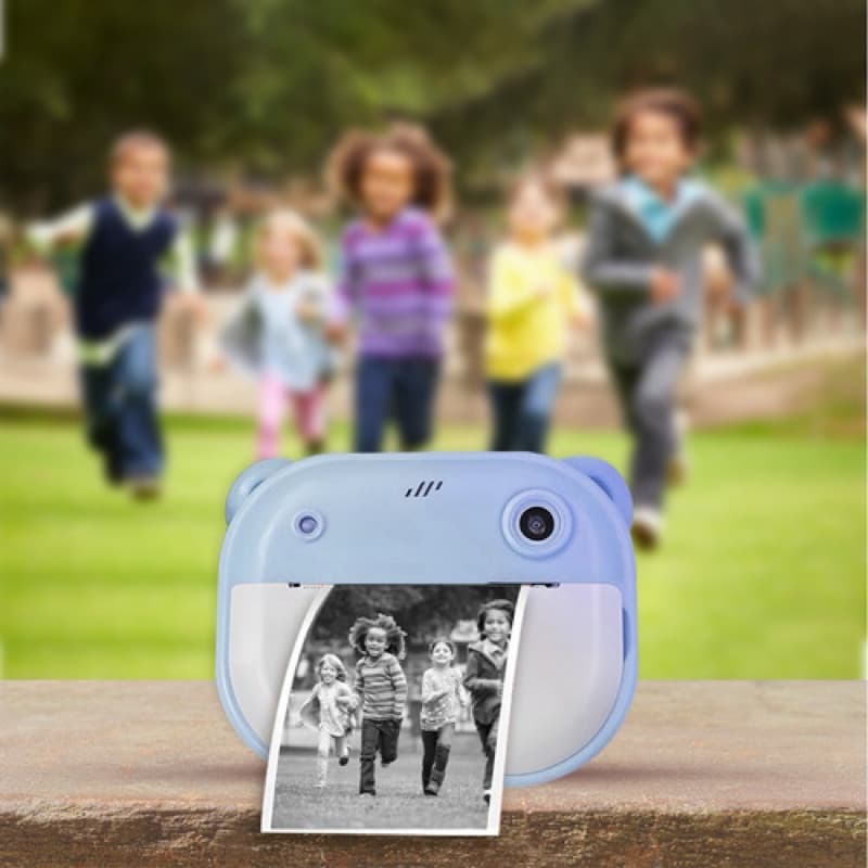 Câmera Infantil 1080p com Impressão Instantânea + Tela LCD + Cartão 32GB – Brinquedo Educativo Criativo
