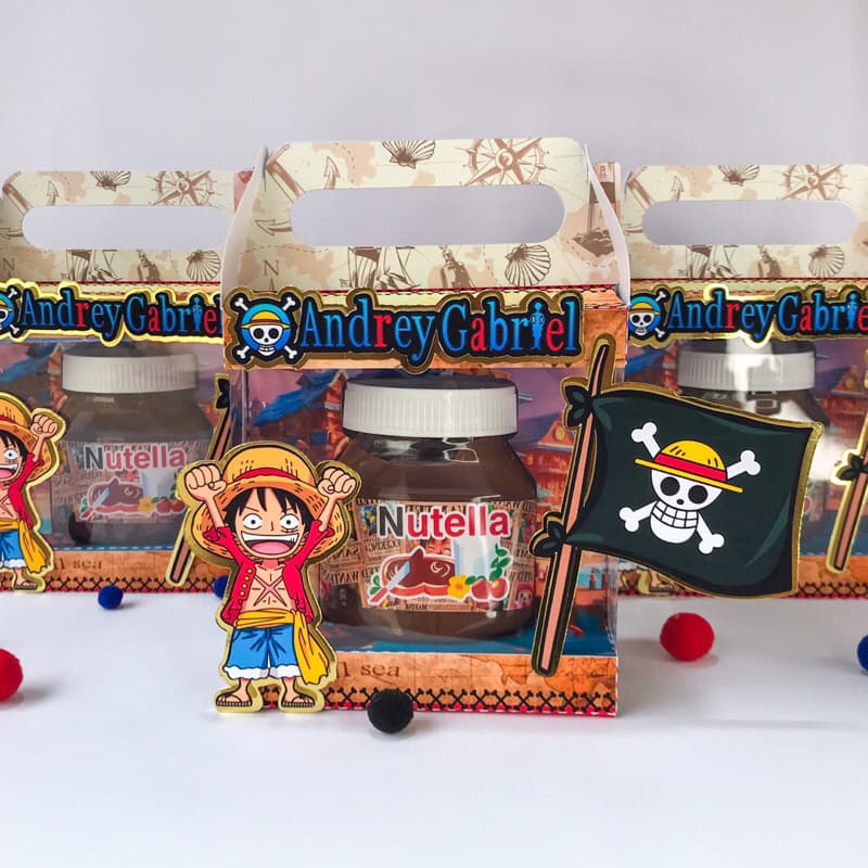 Nutella - Caixa com nutella personalizada/ Brinde para festa One Piece