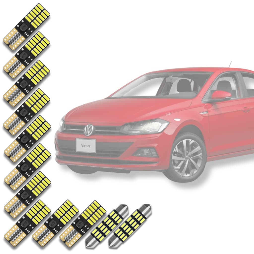 1° Kit Lampadas Super Led Interno Volkswagen Virtus 2018 2019 2020 2021 2022 2023 2024 *Envio 24h*