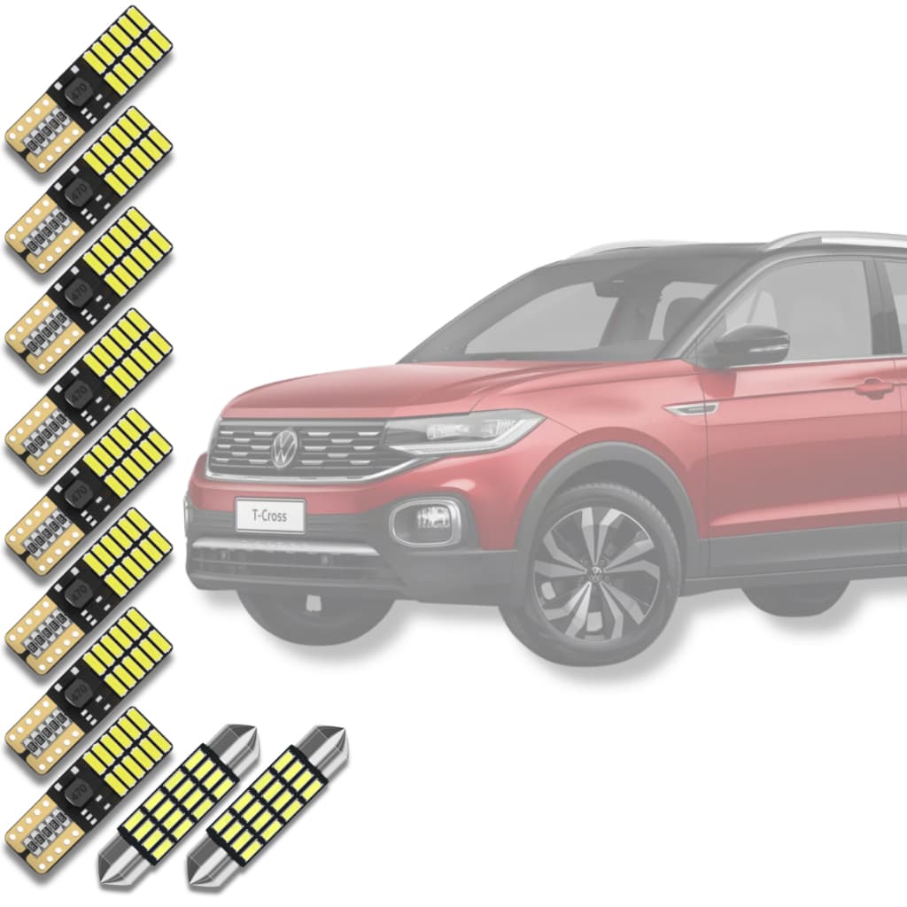 1° Kit Lampadas Super Led Interno Volkswagen T-Cross 2019 2020 2021 2022 2023 2024 *Envio 24h*