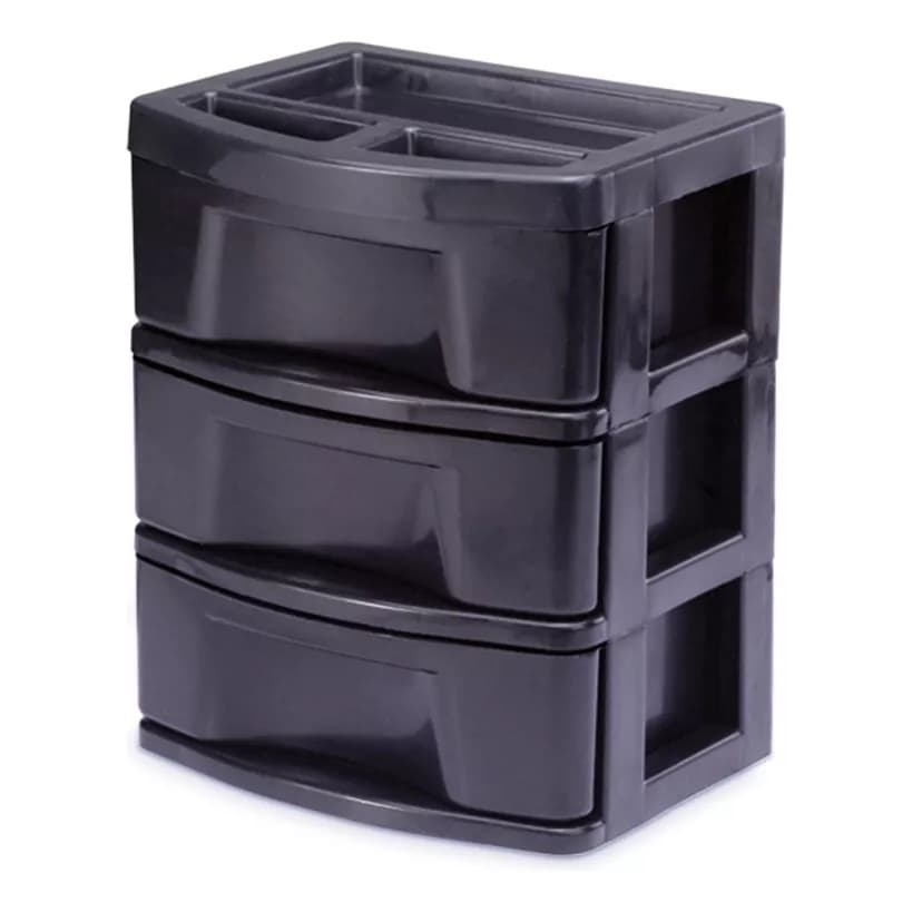 Gaveteiro De Mesa 3 Gavetas Agraplast Organizador Joias