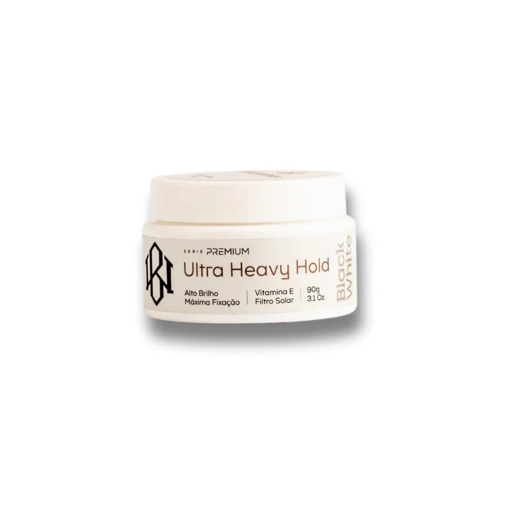 Pomada Ultra Heavy Hold Premium 90g  Black White