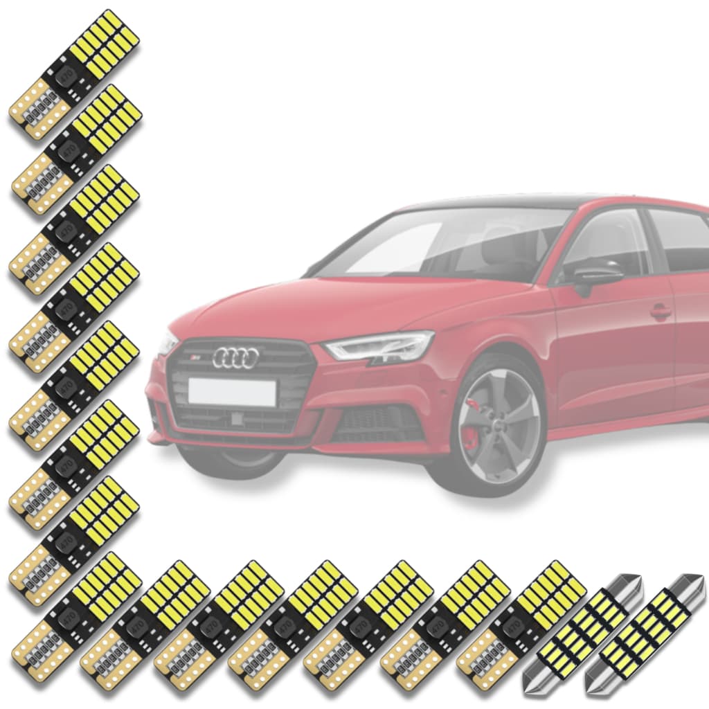 1° Kit Lampadas Super Led Interno Audi A3 2013 2014 2015 2016 2017 2018 2019 *Envio 24h*