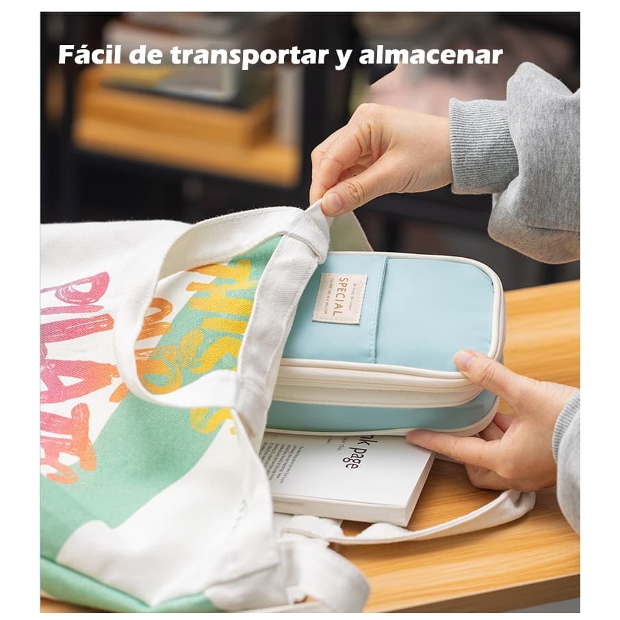 Saco de Lápis de Grande Capacidade Kawaii Caixa Dobrável Armazenamento de Cosméticos e Papelaria