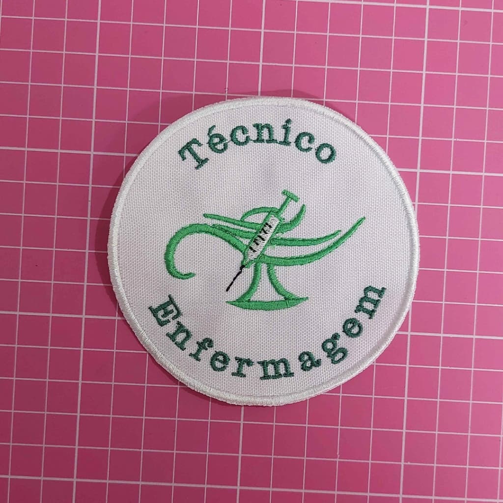 Profissão Bordado Técnico Enfermagem Patch para Jalecos Termocolante ou Velcro Logomarca