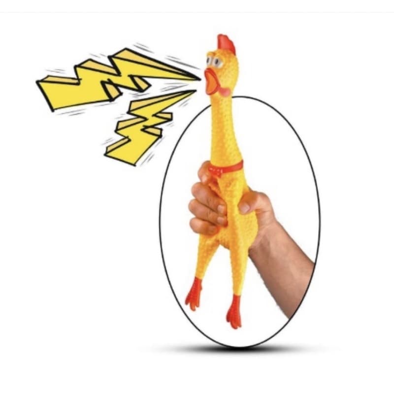 Galinha De Borracha - 30 cm - Frango - Mordedor - De Cachorro Faz Barulho