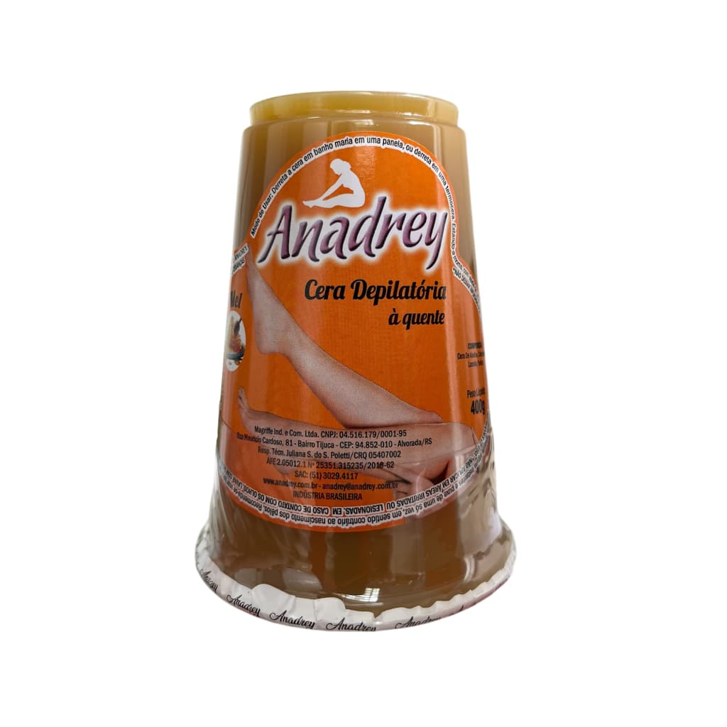 Cera Depilatória à Quente Anadrey Mel - 400g