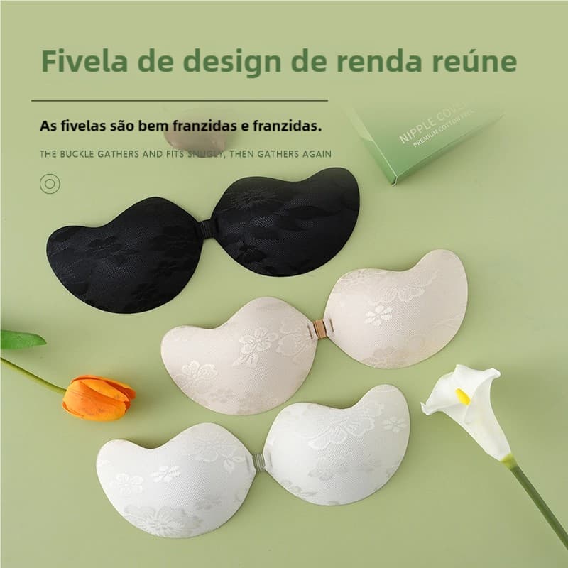 Sutiã De Silicone Feminino Manga Copo Renda Fita De Mamilo À Prova Dwaterproof Água Auto Adesivo Capa Push Up