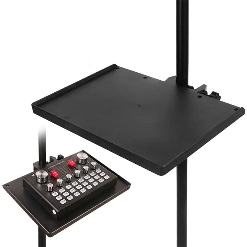 Bandeja do tripé pendurável ajustável para acessórios, smartphone, objetos, soundcard