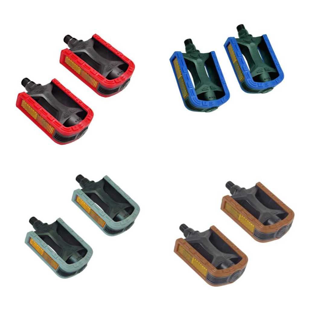 Pedal Mtb 9/16  Rosca Grossa Export Bicolor p/ Pedivela 34.7mm OU 1/2 Rosca Fina p/ Monobloco 45mm Cores Metalciclo