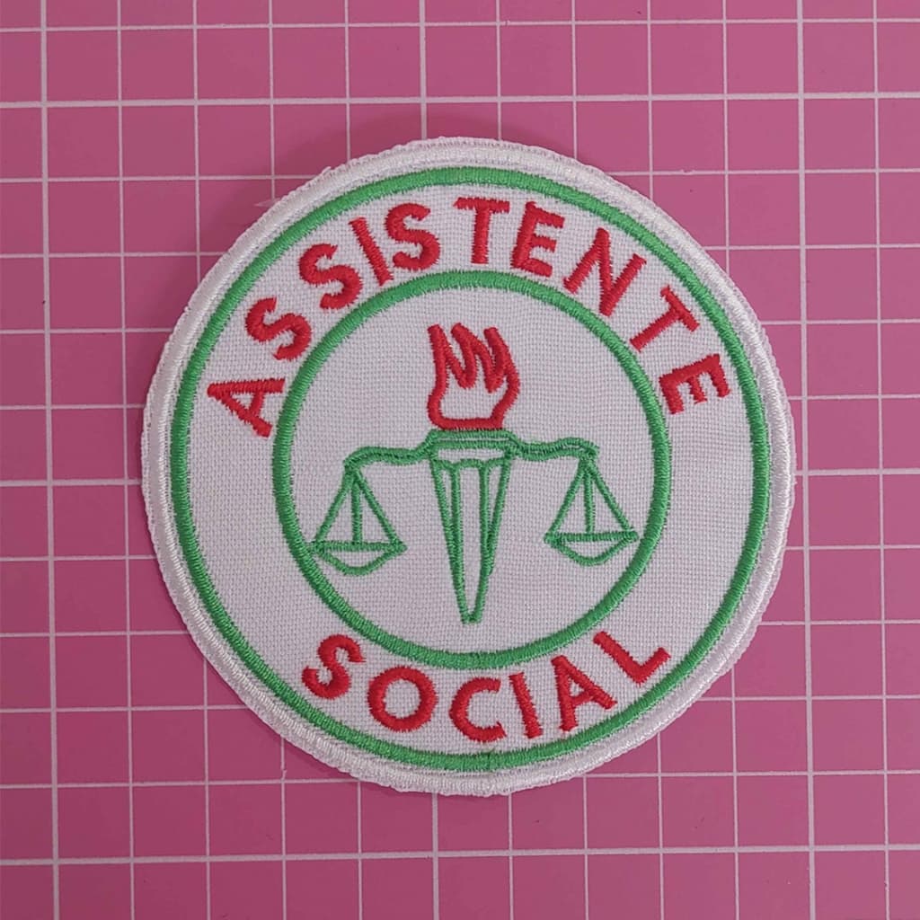Profissão Bordado Assistente Social Patch para Jalecos Termocolante ou Velcro Logomarca