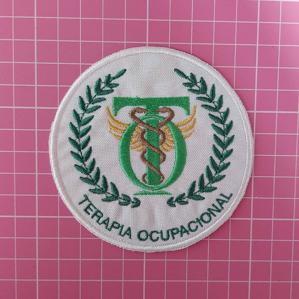 Profissão Bordado Terapia Ocupacional Patch para Jalecos Termocolante ou Velcro Logomarca