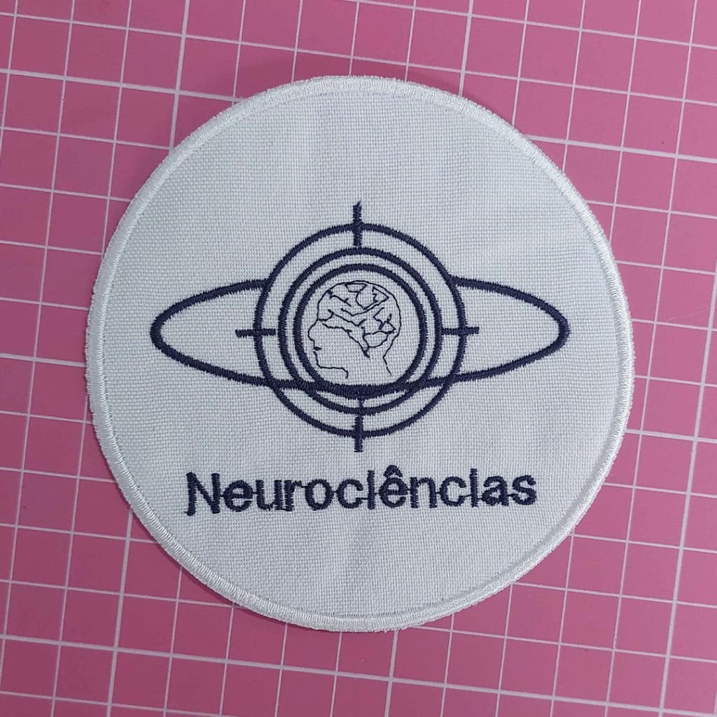 Profissão Bordado Neurociências Patch para Jalecos Termocolante ou Velcro Logomarca