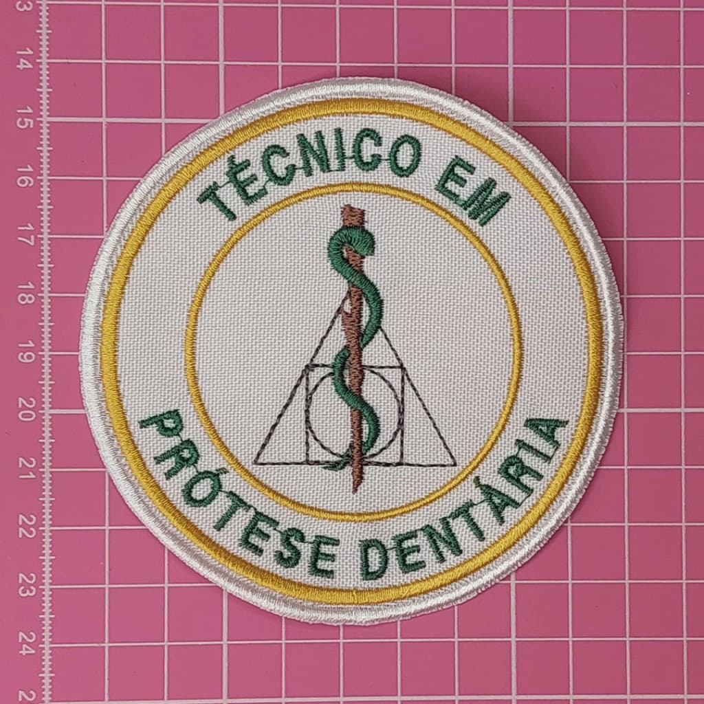 Profissão Bordado Técnico em Prótese Dentária Patch para Jalecos Termocolante ou Velcro Logomarca