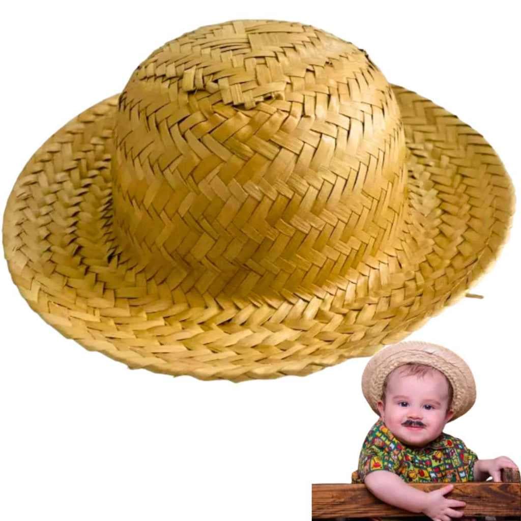 Chapéu de Palha Para Bebê Fantasia - Festa Junina