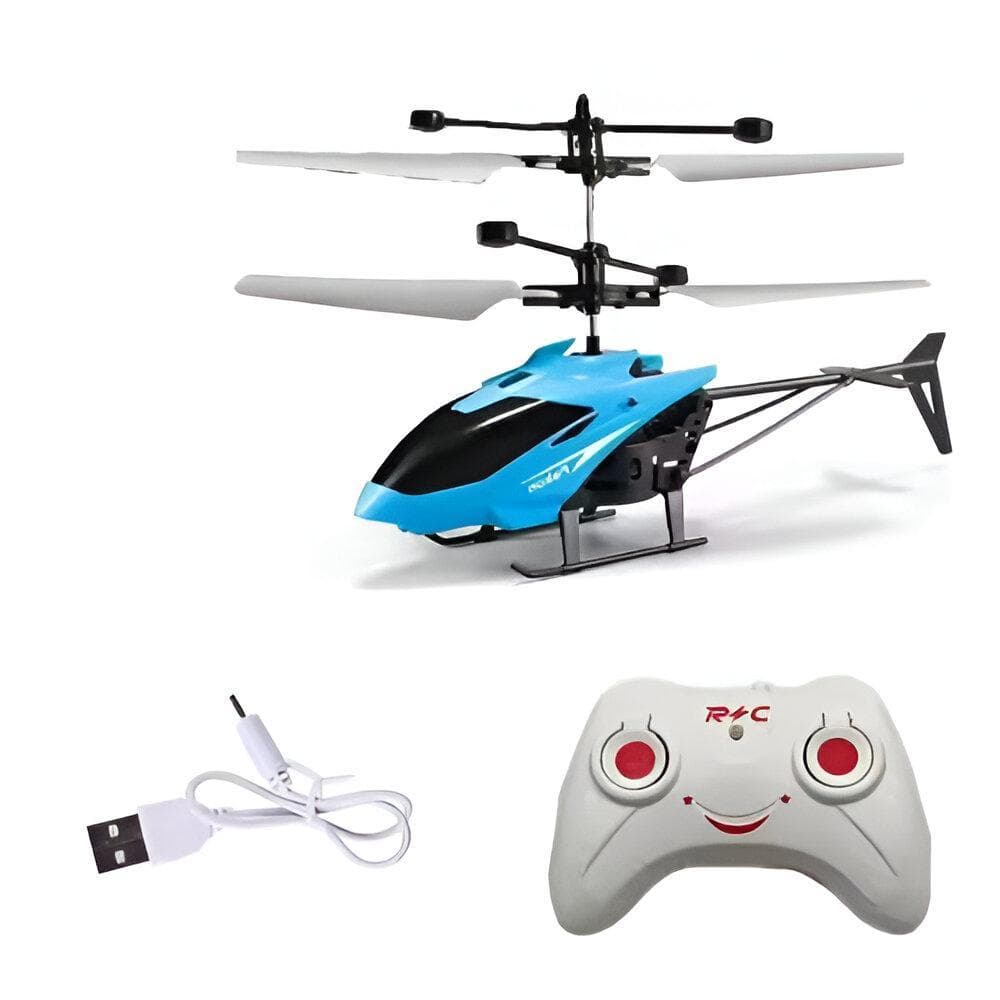 Helicóptero De Controle Remoto Mini Drone De Suspensão Para Diversão Infantil ( AZUL )