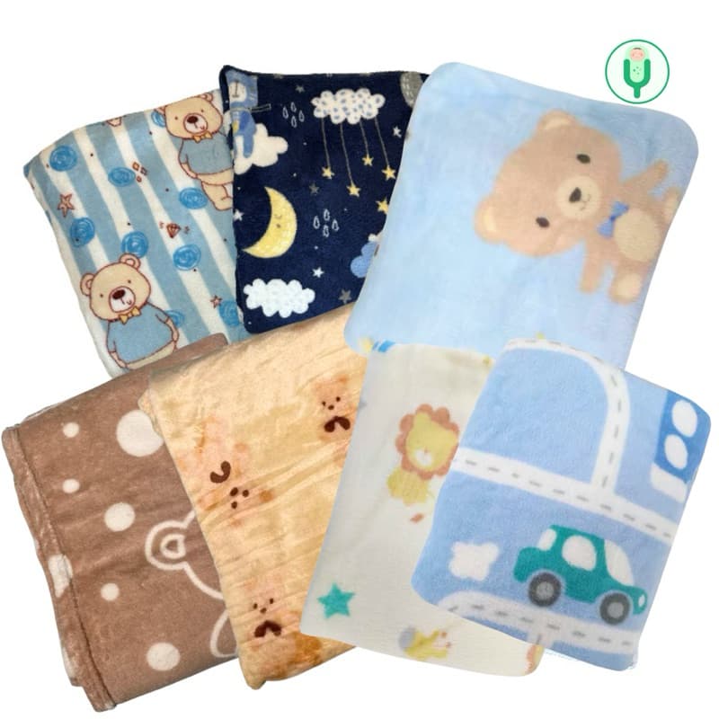 Manta de Bebê Microfibra Cobertor Estampado 90x110cm