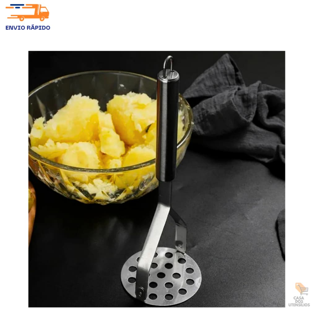 Amassador de Batatas Multiuso Inox Espremedor Legumes Feijão Cozinha