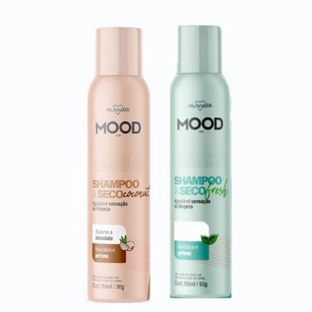 Shampoo a Seco Spray Kit com 2 Unidades Mood 150ml Aerosol My Health