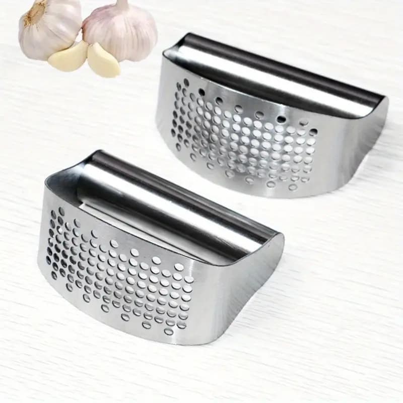 🧄Triturador Espremedor de Alho em Aço Inox – Prático, Resistente e Ergonômico