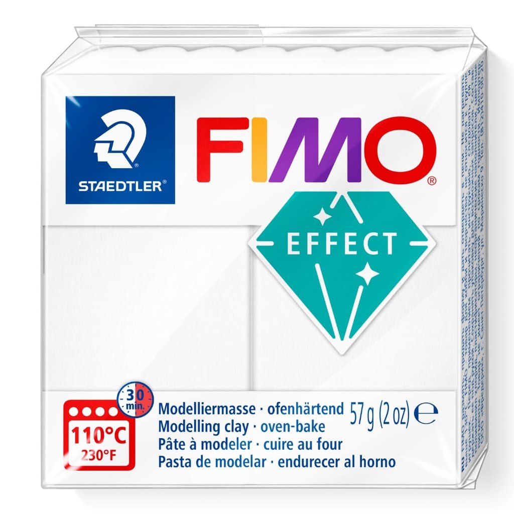 STAEDTLER | FIMO | 8010 014 | EFFECT | Massa de modelar | 57g | BRANCO TRANSLUCIDO