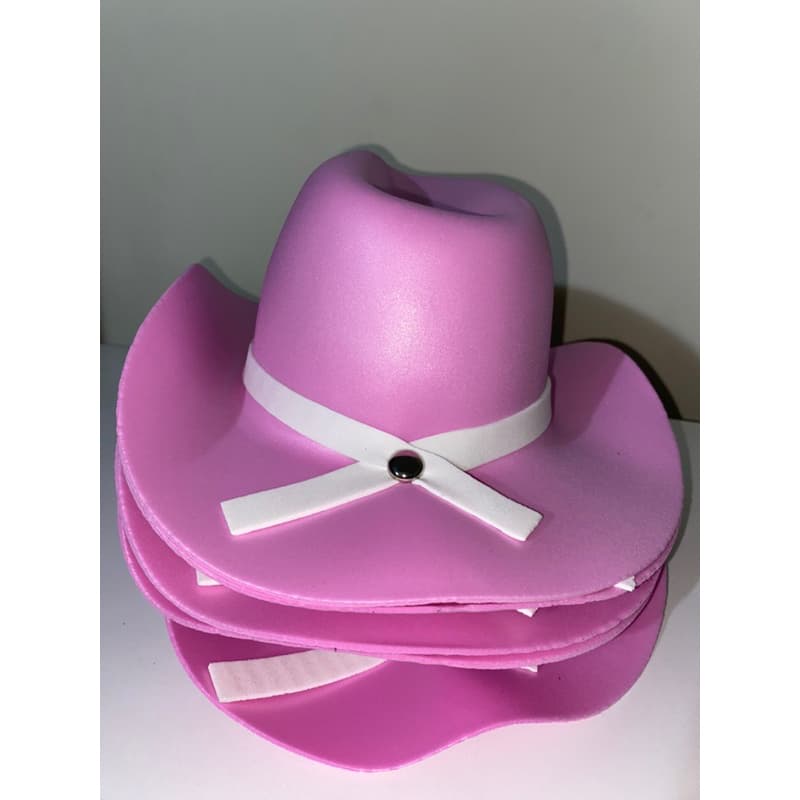 47 CHAPÉUS SENDO 25 ROSA e 22 MARROM ANA CASTELA EM EVA  FESTA JUNINA JULINA ARRIA CAIPIRA