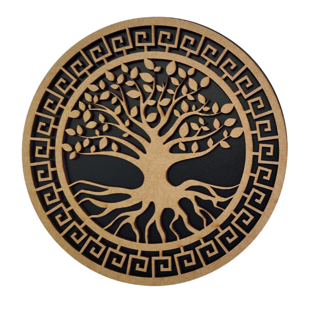 Mandala Árvore Da Vida em MDF Com Suporte -Corte A Laser - placa decorativa, sala, quarto, escritório, comercio em geral