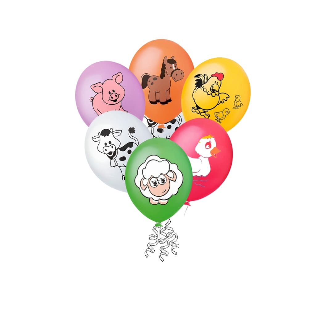 50 Balões Fazendinha 11 Polegadas Festa Infantil+ Envio Rápido