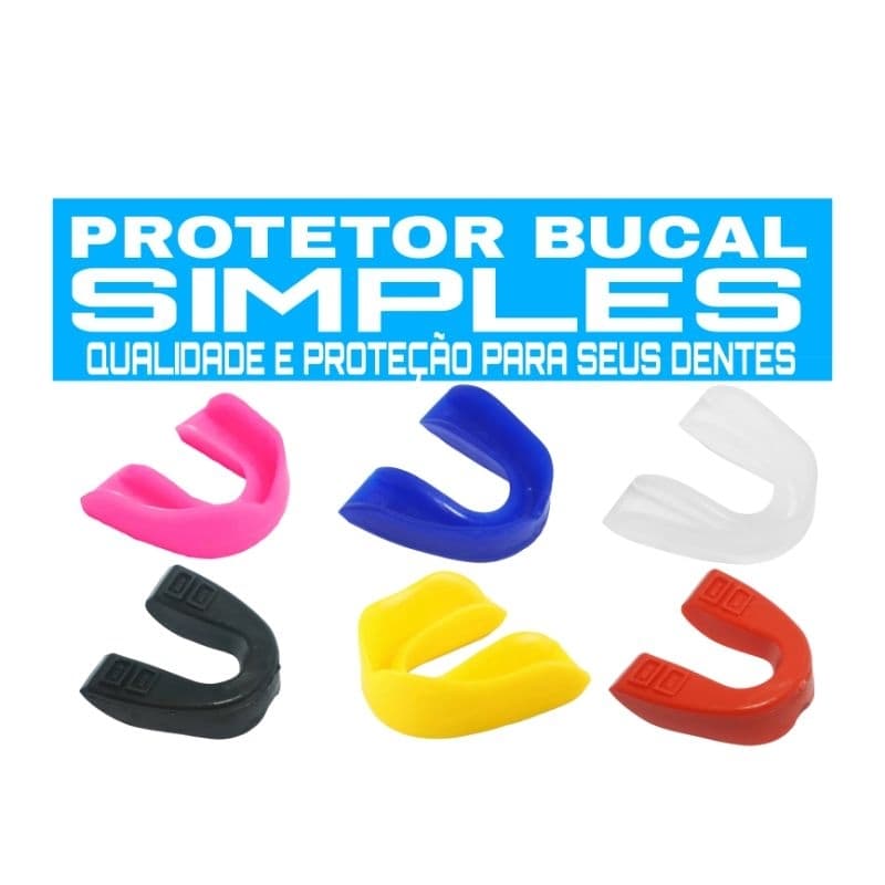 PROTETOR BUCAL SIMPLES - DIVERSAS CORES, MUAY THAI, BJJ, KARATE, BOXE, KICKBOXING. PROTETOR DE BOCA
