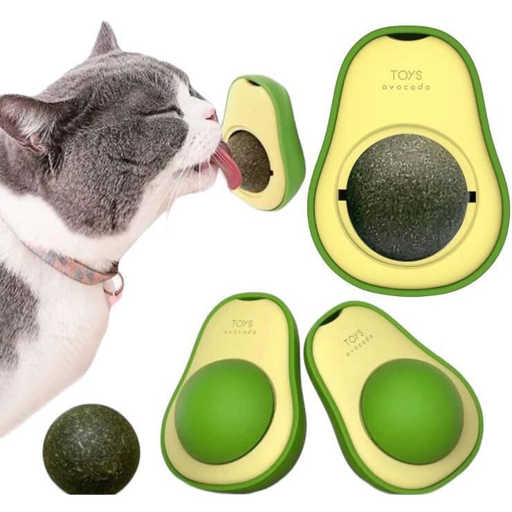 Brinquedo Para Gatos Abacate - Com Catnip - Avocado - Ervas - Anti Estresse 100% Natural