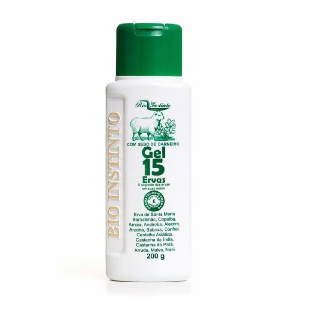 Gel Massageador 15 Ervas 200g Com Sebo De Carneiro Bio Instinto