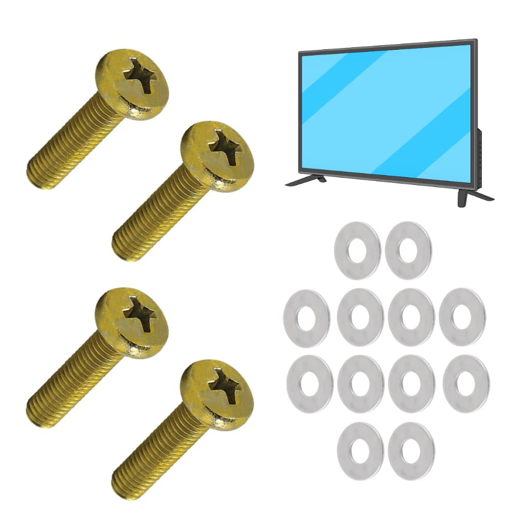 Kit Parafusos M4 Suporte de TV / Monitor na parede (padrão VESA) - Várias marcas