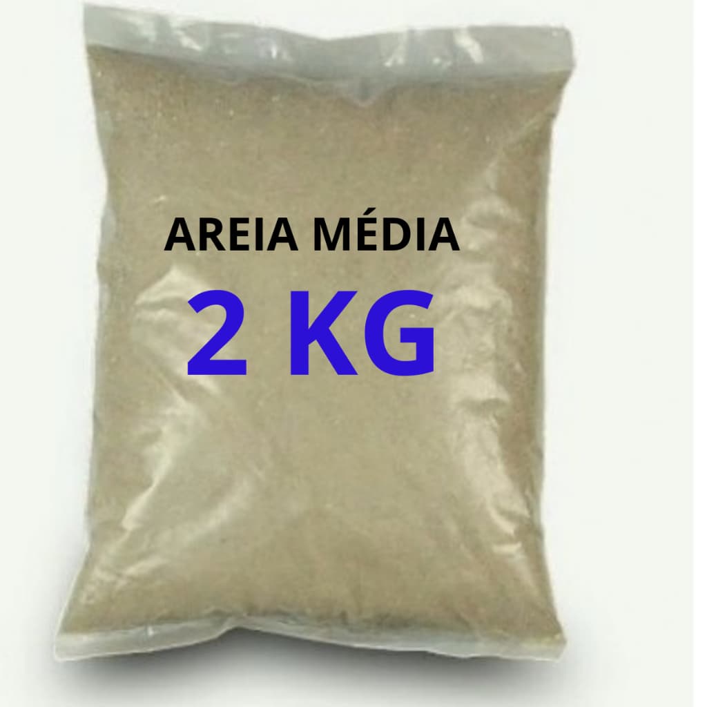 Areia Média Saco 2 KG Para Obra E Reparos