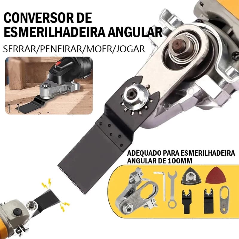 Esmerilhadeira Angular De Conversão Rosca Adaptador De Cabeça Universal Para 115 125 Tipo Polimento Oscilante