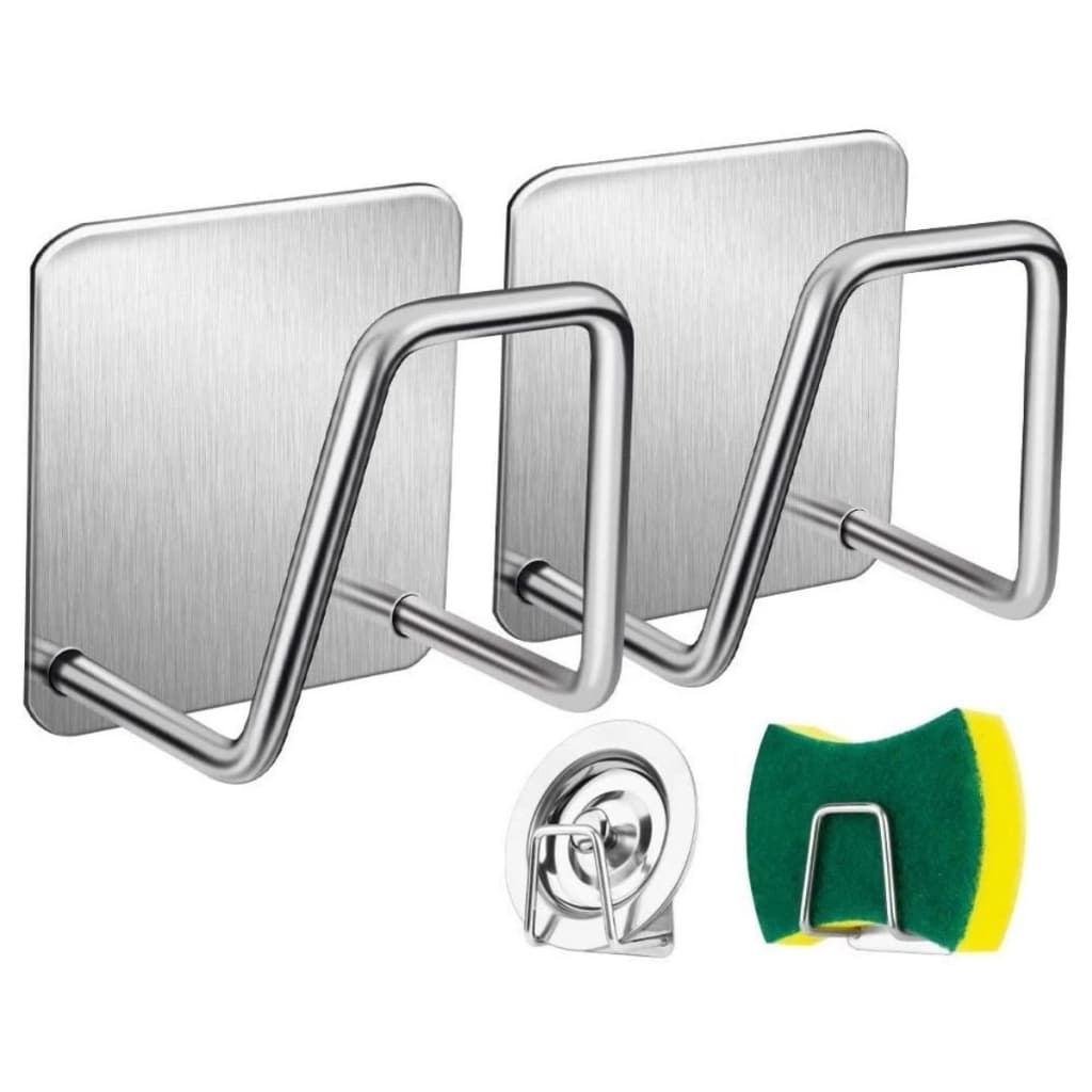 Porta Esponja Adesivo Suporte Bucha Organizador Multiuso Aço Inoxidável Max Clean 3kg