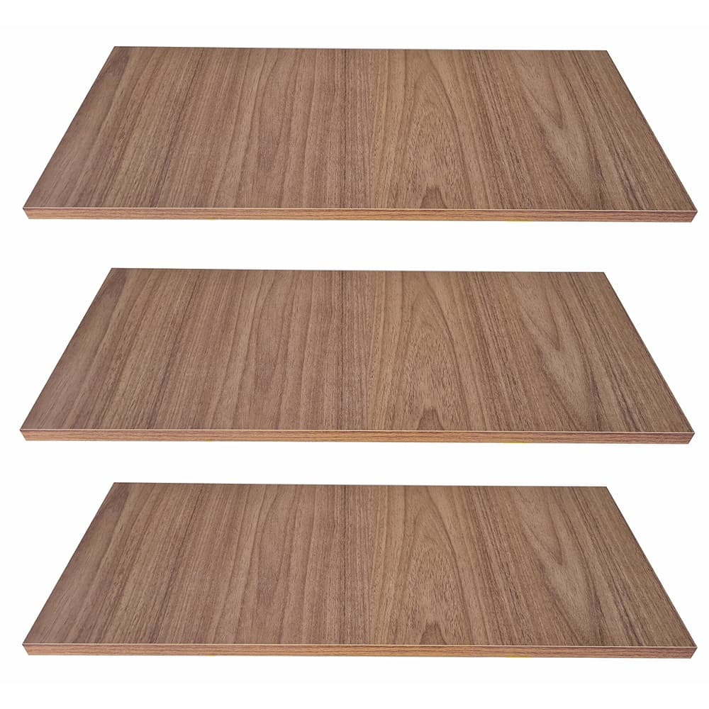 Kit 3 Prateleiras Mdf 100x10 Mdf Freijó 15mm Livros Revista 100x10cm Suportes Grátis