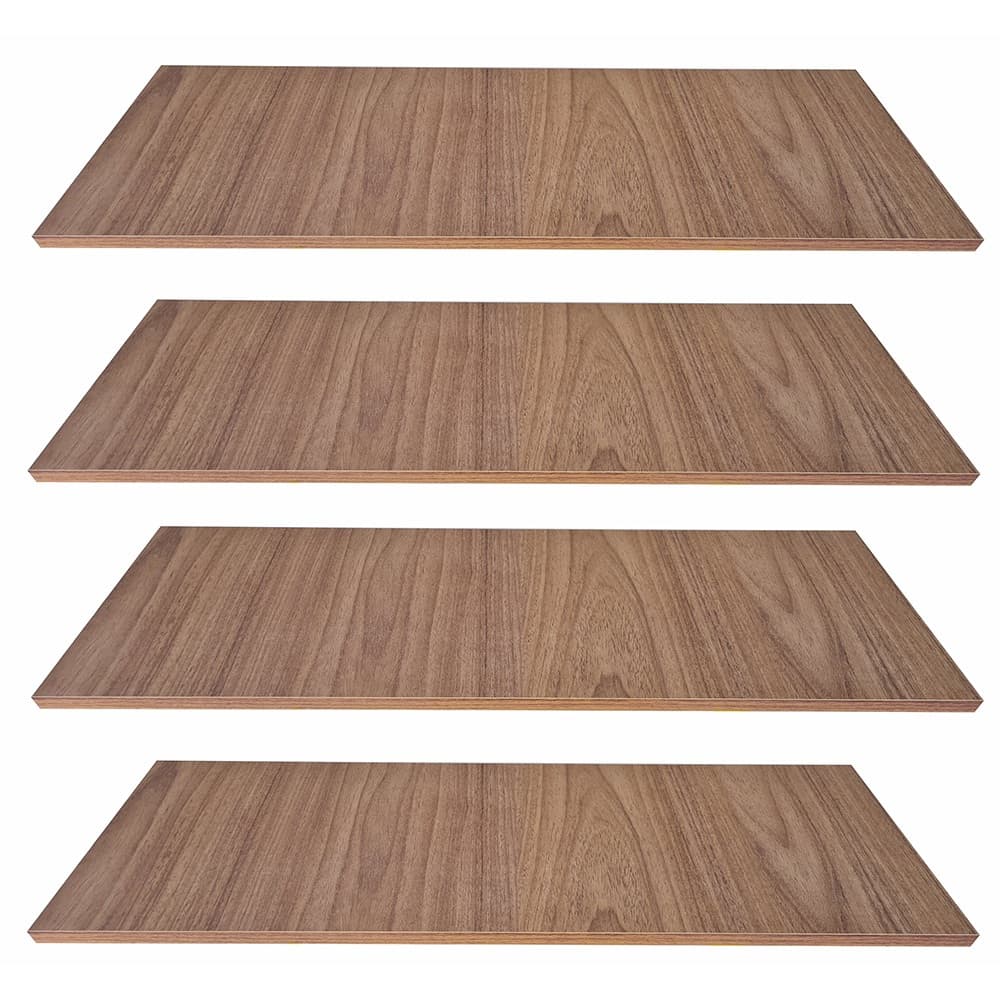 Kit 4 Prateleiras Mdf 75x15 Mdf Freijó 15mm Livros Revista 75x15cm Suportes Grátis