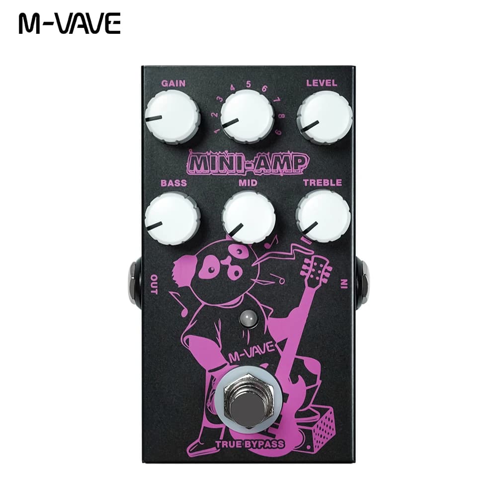 Pedal de efeitos para guitarra elétrica M-VAVE DC 9V 3-gear EQ Adjuster Pedal portátil multiefeitos para guitarra