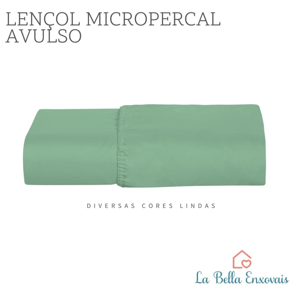 Lençol com Elástico Avulso Micropercal 400 Fios Cores Lisas - OPORTUNIDADE NOVIDADE