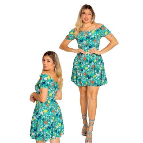 Vestido Estampado Modinha Look Descomplicado, Para um Visual Jovem e Moderno 125