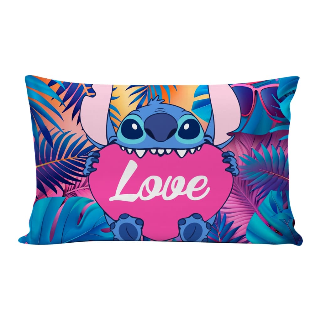 Almofada Baguete Cheia 50x30 Refil Enchimento Silicone Decoração para Sofá ou Cama Stitch