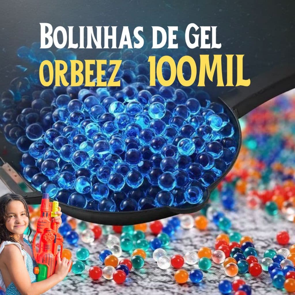 100mil Bolinhas Gel Orbeez Arminha Cresce Aguadecoração Vaso