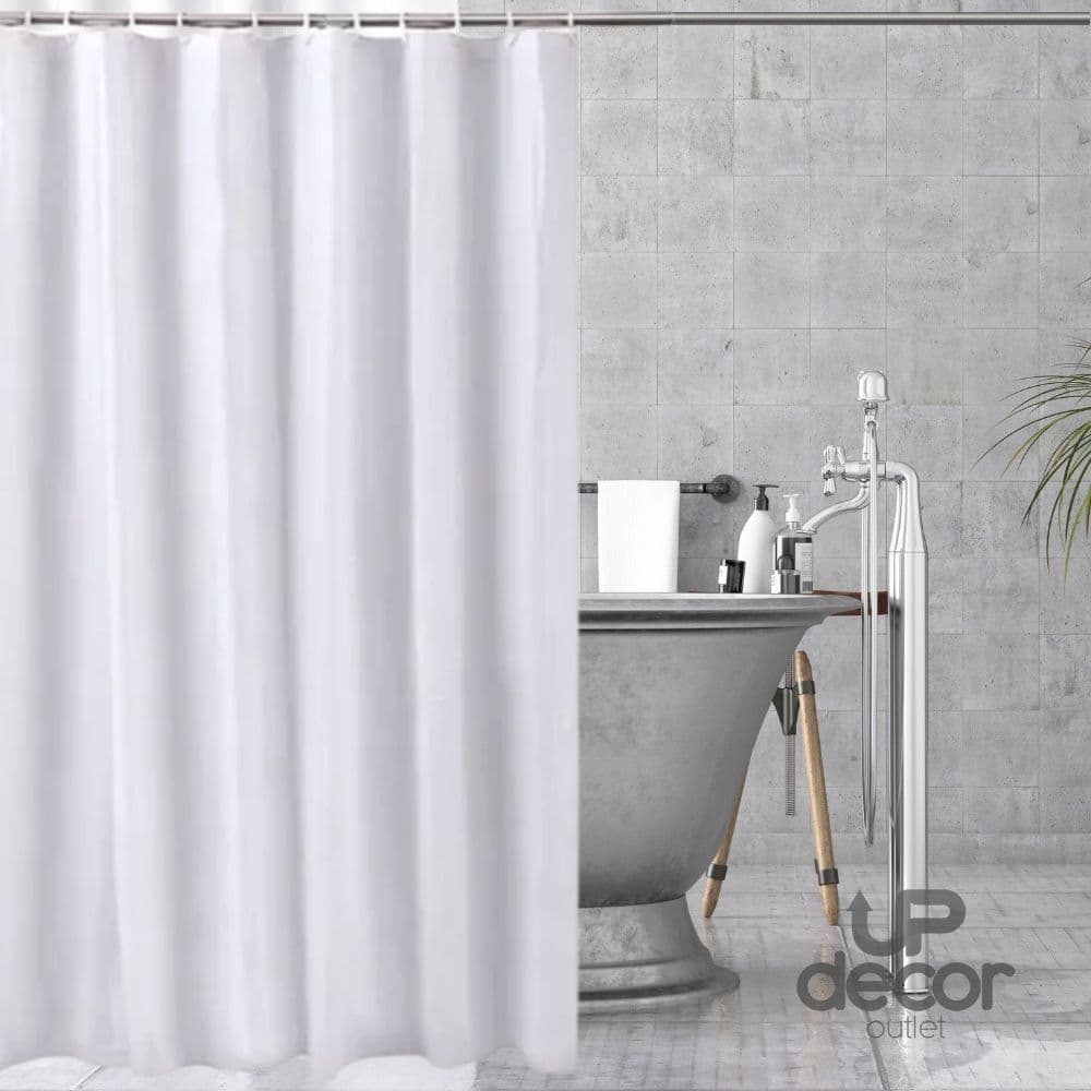 Cortina Box Lavável 12 Ganchos Vinil Impermeável Decoração Banheiro