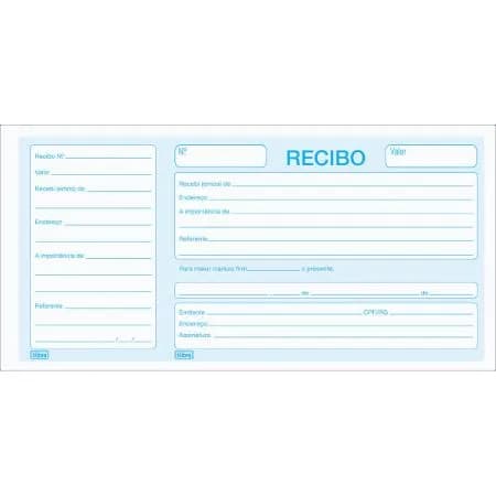 Impresso (recibo) Comercial com Canhoto 50f - Tilibra
