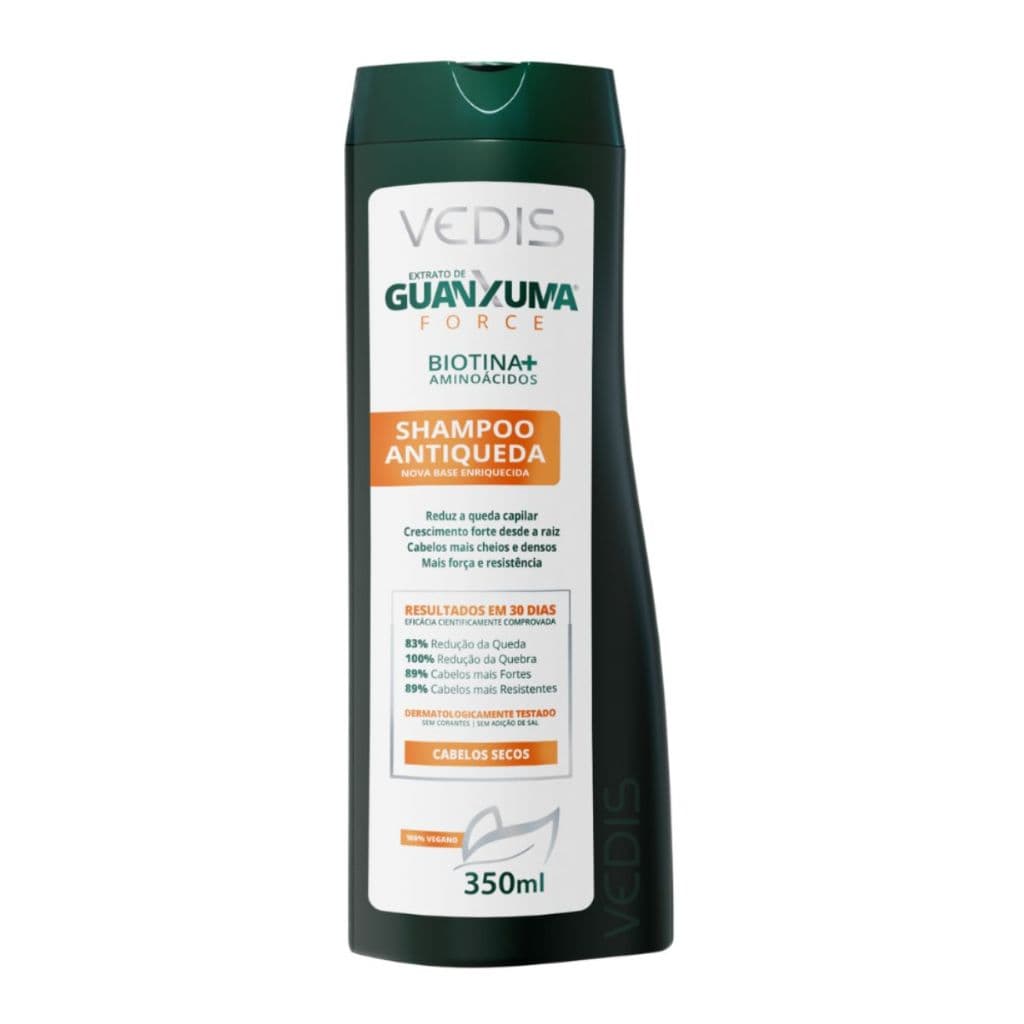 Shampoo Antiqueda Cabelos Secos Guanxuma Force 350ml - Vedis
