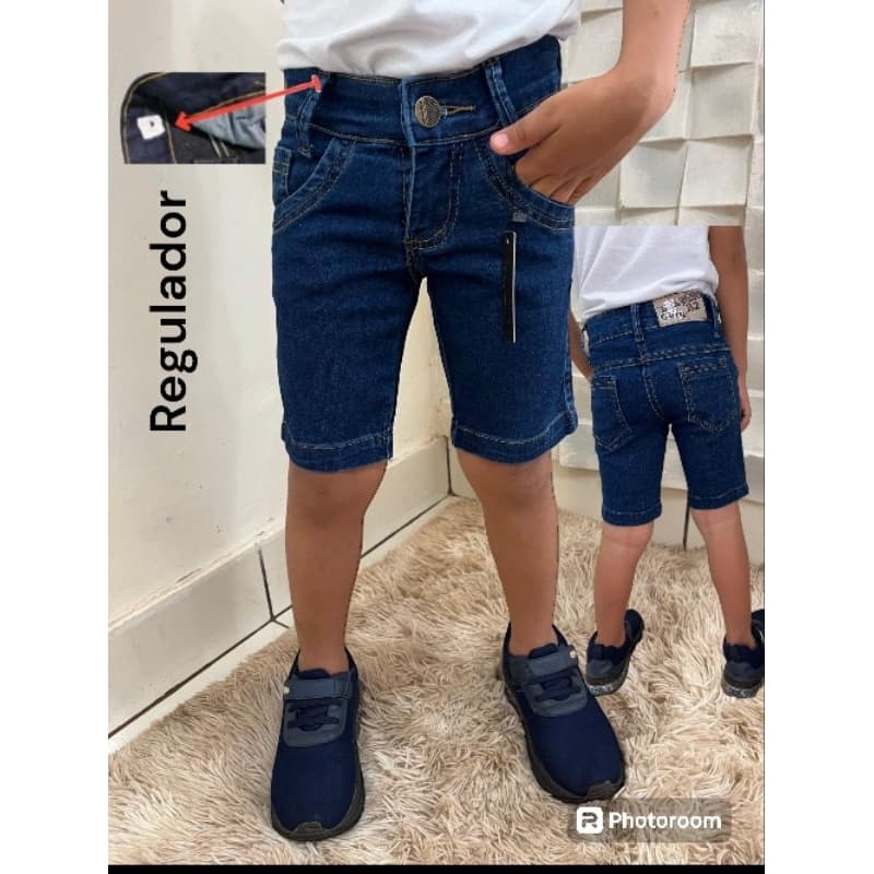Bermuda Jeans Infantil para Menino Masculina Premium Altíssima Qualidade