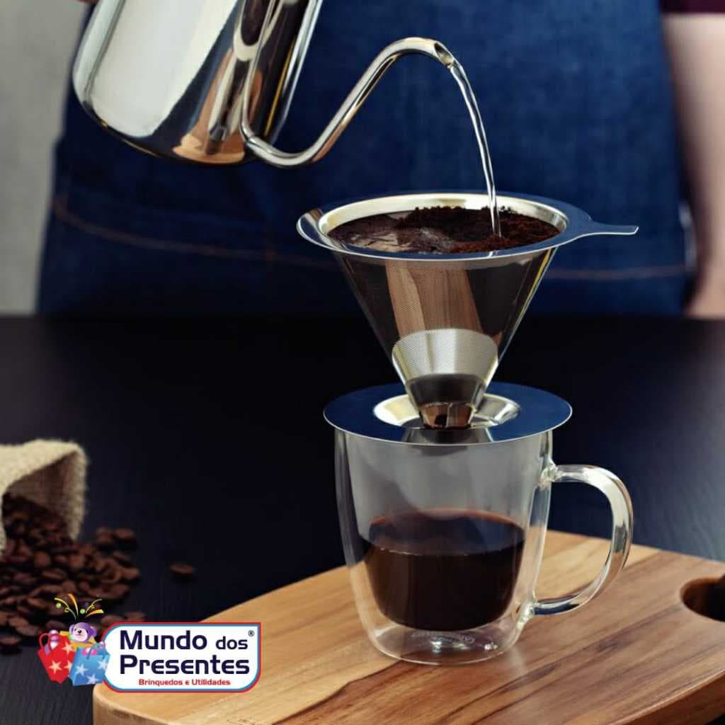 Coador de Café Permanente Cosy – Inox, Reutilizável e Filtragem Precisa - REF: CZ19398